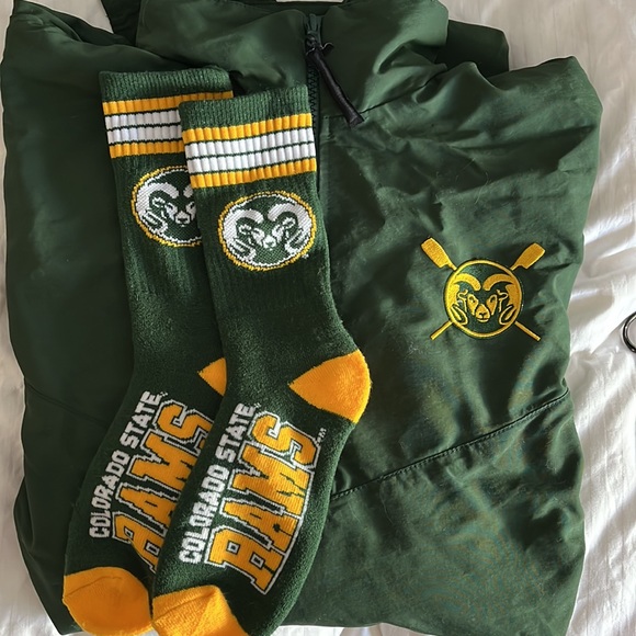 Boathouse Other - Colorado State Crew Rowing Anorak Mens or Women’s medium with socks